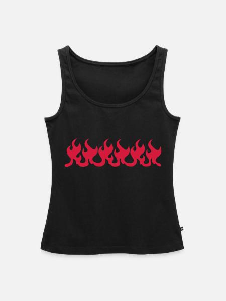 Flammen - Frauen Premium Organic Tank Top - Schwarz