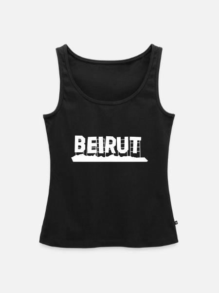 Beirut - Frauen Premium Organic Tank Top - Schwarz