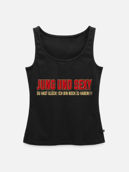 Jung und Sexy - Frauen Premium Organic Tank Top - Schwarz