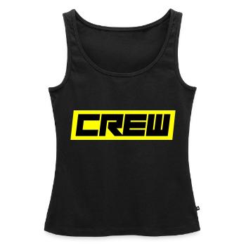 Crew - Frauen Premium Organic Tank Top - Schwarz - Vorne - AI Model Female 172 light (172cm)