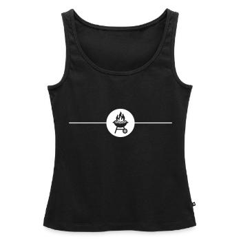 Grill Symbol Grillen - Frauen Premium Organic Tank Top - Schwarz - Vorne - AI Model Female 172 light (172cm)