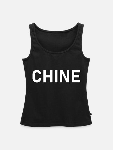 CHINA - Frauen Premium Organic Tank Top - Schwarz