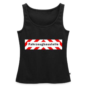 Fahrzeugbaustelle Hinweis Warnung - Frauen Premium Organic Tank Top - Schwarz - Vorne - AI Model Female 172 light (172cm)