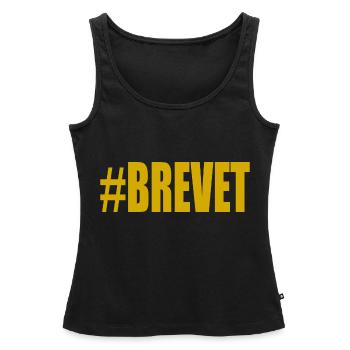 FERRY. BACCALAUREAT. PATENT. DNB. EXAMINATION. WELL DONE - Women’s Premium Organic Tank top - black - Front - AI Model Female 172 light (172cm)