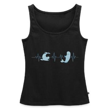 Beluga Heartbeat - Geschenkidee - Frauen Premium Organic Tank Top - Schwarz - Vorne - AI Model Female 172 light (172cm)