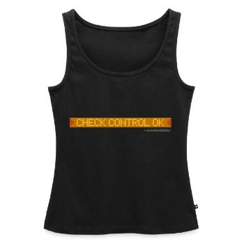 check control ok - Frauen Premium Organic Tank Top - Schwarz - Vorne - AI Model Female 172 light (172cm)