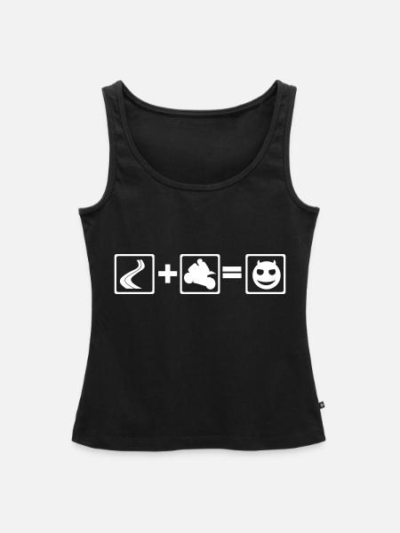 kurve motorad spaß - Frauen Premium Organic Tank Top - Schwarz