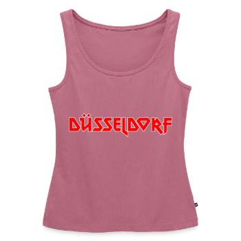 Modisches Heimat DÜSSELDORF Metal-Design - Frauen Premium Organic Tank Top - Mauve - Vorne - AI Model Female 172 light (172cm)