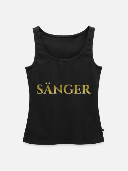 Sänger - Frauen Premium Organic Tank Top - Schwarz