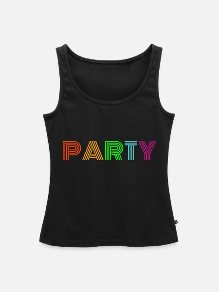 Party - Frauen Premium Organic Tank Top - Schwarz