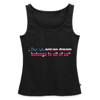 Rêve américain - Kamala Harris - Débardeur bio Premium Femme - noir - Devant - AI Model Female 172 light (172cm)