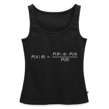 Satz von Bayes Statistik Formel - Frauen Premium Organic Tank Top - Schwarz - Vorne - AI Model Female 172 light (172cm)