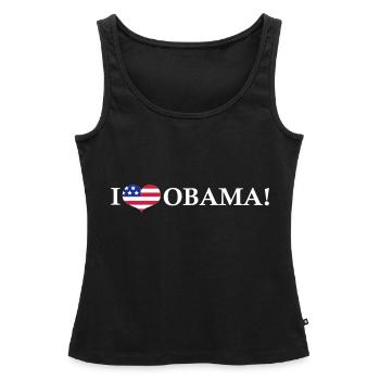 I <3 Obama - Débardeur bio Premium Femme - noir - Devant - AI Model Female 172 light (172cm)