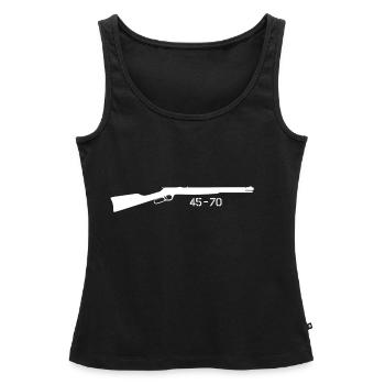 Carabine à levier sous garde 45 70 - Fusil - Débardeur bio Premium Femme - noir - Devant - AI Model Female 172 light (172cm)