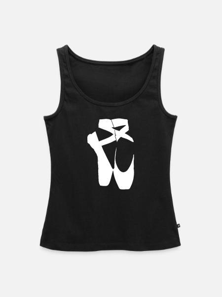 Weiße Ballettschuhe - Frauen Premium Organic Tank Top - Schwarz