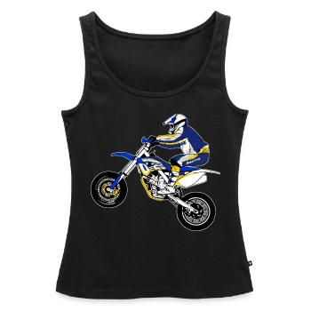 Supermoto - Frauen Premium Organic Tank Top - Schwarz - Vorne - AI Model Female 172 light (172cm)