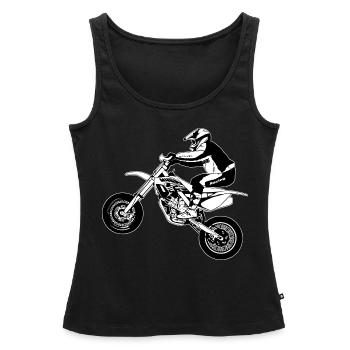 Supermoto - Frauen Premium Organic Tank Top - Schwarz - Vorne - AI Model Female 172 light (172cm)
