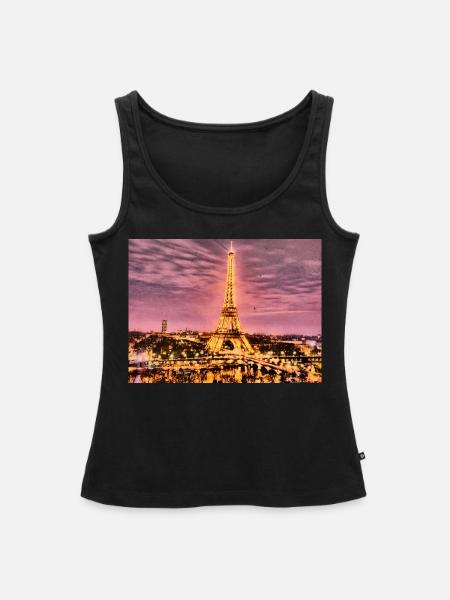 Eiffel Tower - Frauen Premium Organic Tank Top - Schwarz