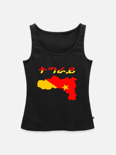 tigray map flag Ethiopia - Frauen Premium Organic Tank Top - Schwarz