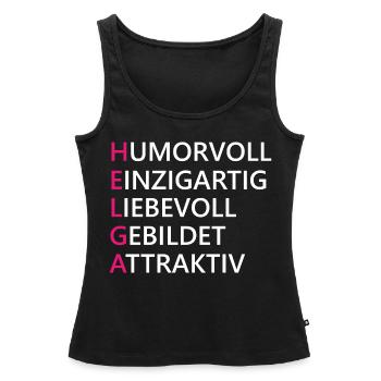 Helga Name Geschenk - Frauen Premium Organic Tank Top - Schwarz - Vorne - AI Model Female 172 light (172cm)