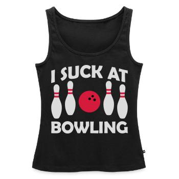 Je suis nul au bowling - Débardeur bio Premium Femme - noir - Devant - AI Model Female 172 light (172cm)