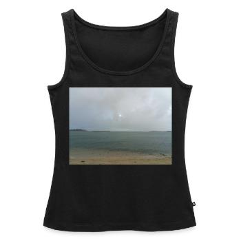 Meerblick Horizont - Frauen Premium Organic Tank Top - Schwarz - Vorne - AI Model Female 172 light (172cm)