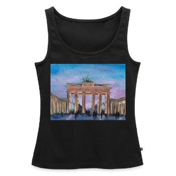 Brandenburg Gate - Women’s Premium Organic Tank top - black - Front - AI Model Female 172 light (172cm)