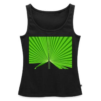 Tropical palm tree / Palmier tropical - Débardeur bio Premium Femme - noir - Devant - AI Model Female 172 light (172cm)