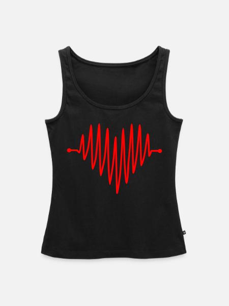 Herzschlag - Frauen Premium Organic Tank Top - Schwarz