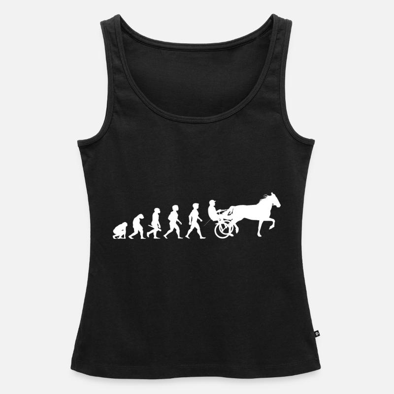 Evolution trot racing chevaux de course de chevaux - Débardeur bio Premium Femme - noir