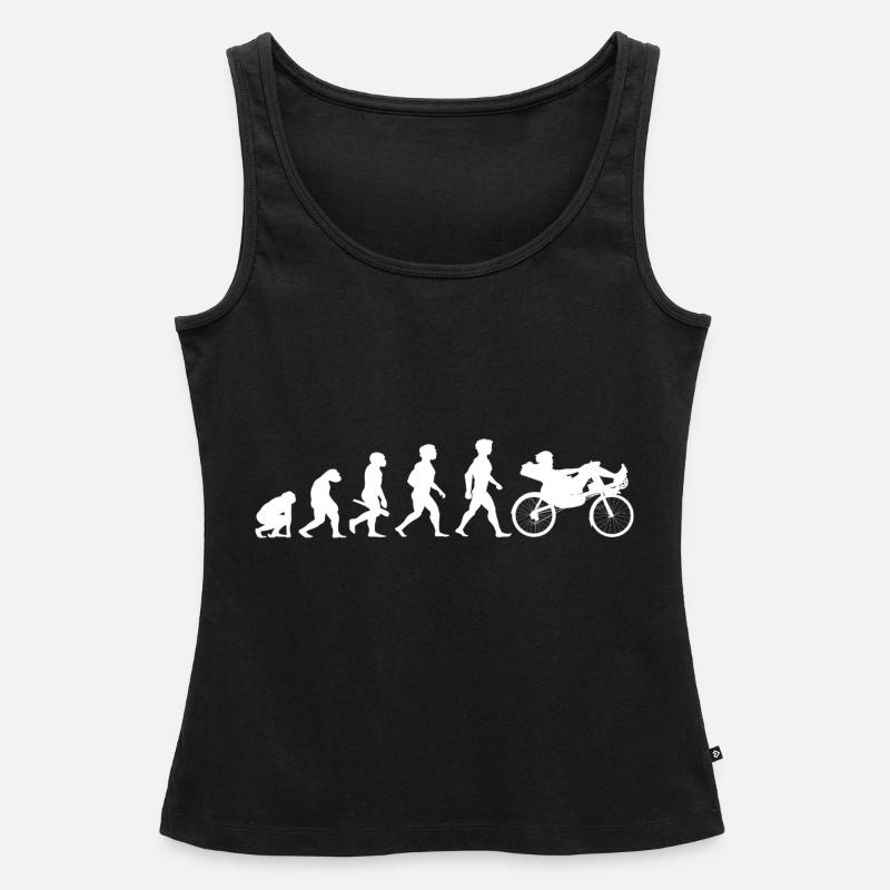 Evolution couché vélo couché cyclisme vélo - Débardeur bio Premium Femme - noir