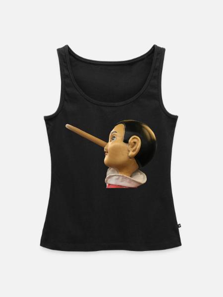 Pinocchio - Frauen Premium Organic Tank Top - Schwarz