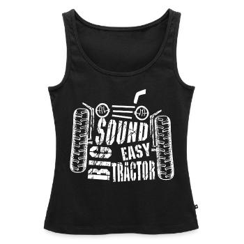 tractor pulling - Women’s Premium Organic Tank top - black - Front - AI Model Female 172 light (172cm)