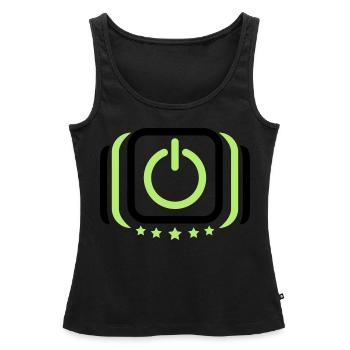 Power on off on off switch - Women’s Premium Organic Tank top - black - Front - AI Model Female 172 light (172cm)