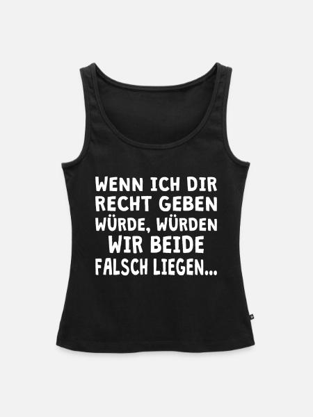 Lustiger Spruch - Frauen Premium Organic Tank Top - Schwarz