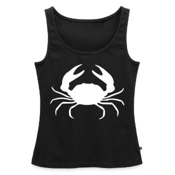 Contraste de crabe - Débardeur bio Premium Femme - noir - Devant - AI Model Female 172 light (172cm)