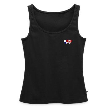 Panama Kanada Flagge - Frauen Premium Organic Tank Top - Schwarz - Vorne - AI Model Female 172 light (172cm)