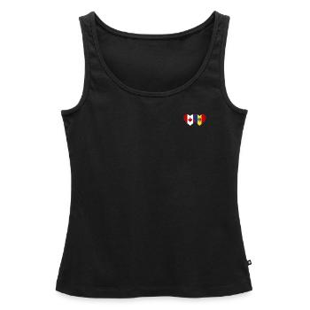 Drapeau du Canada et de la Moldavie - Débardeur bio Premium Femme - noir - Devant - AI Model Female 172 light (172cm)