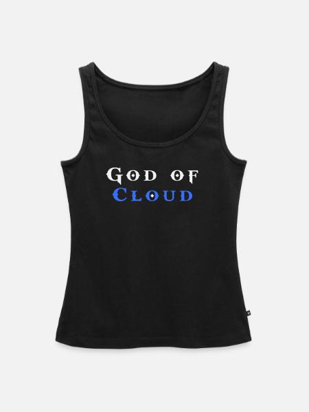 God of Cloud - Frauen Premium Organic Tank Top - Schwarz