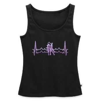 Danse ECG école de danse - Débardeur bio Premium Femme - noir - Devant - AI Model Female 172 light (172cm)