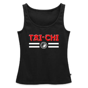 Professeur de Tai Chi Tai Chi Fighter - Débardeur bio Premium Femme - noir - Devant - AI Model Female 172 light (172cm)