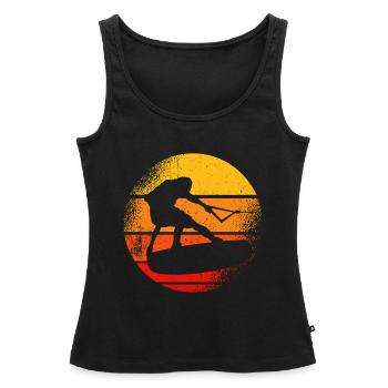 Wakeboard Wakeboarding - Women’s Premium Organic Tank top - black - Front - AI Model Female 172 light (172cm)