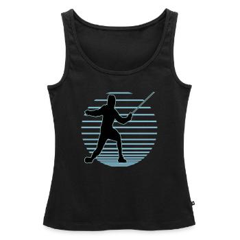 Escrime Escrime Escrime sportive - Débardeur bio Premium Femme - noir - Devant - AI Model Female 172 light (172cm)