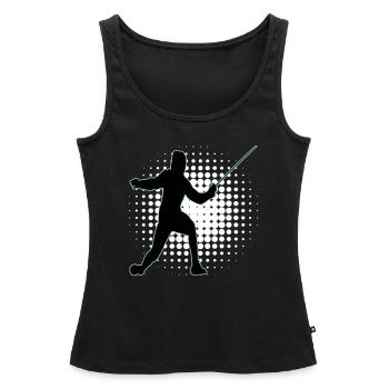 Escrime Escrime Escrime sportive - Débardeur bio Premium Femme - noir - Devant - AI Model Female 172 light (172cm)