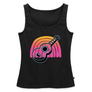 Ukuleles Vitage - Women’s Premium Organic Tank top - black - Front - AI Model Female 172 light (172cm)