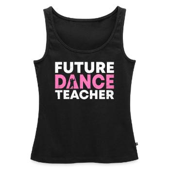 Futur professeur de danse - Débardeur bio Premium Femme - noir - Devant - AI Model Female 172 light (172cm)