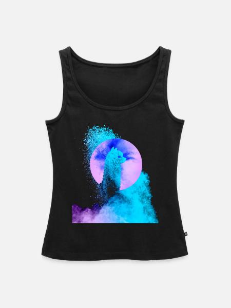 Abstract Alpaca - Frauen Premium Organic Tank Top - Schwarz