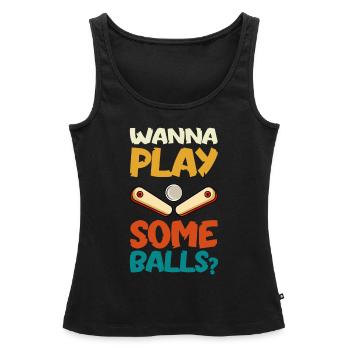 Pinball Machine Pinball Machine - Women’s Premium Organic Tank top - black - Front - AI Model Female 172 light (172cm)