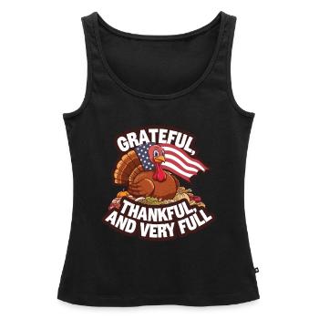 Lustiger Thanksgiving Truthahn - Frauen Premium Organic Tank Top - Schwarz - Vorne - AI Model Female 172 light (172cm)