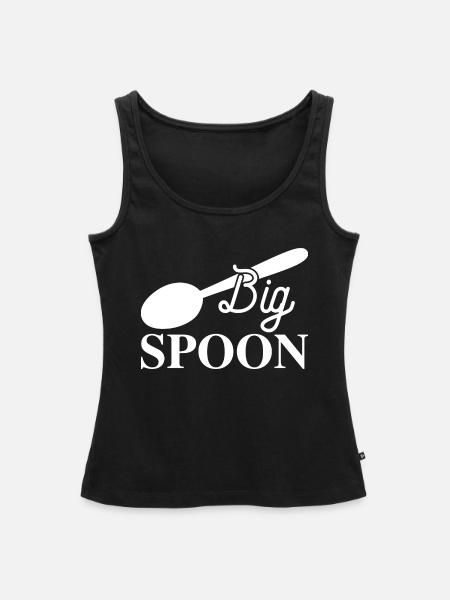 Großer Löffel und kleiner Löffel - Frauen Premium Organic Tank Top - Schwarz